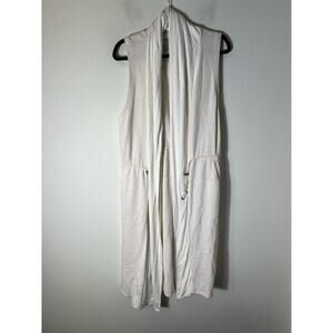 Saturday Sunday Cream Knit Maxi Sweater Vest Sz L